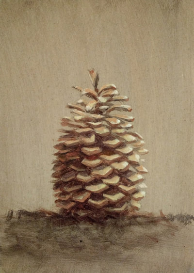 Pine cone, 5x7